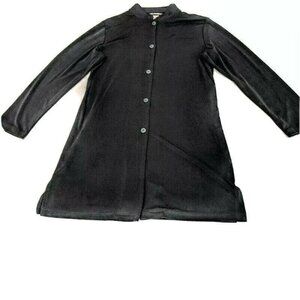 Paragon Large Black  Polyester Blend  Button Down Jacket Dress 22h
